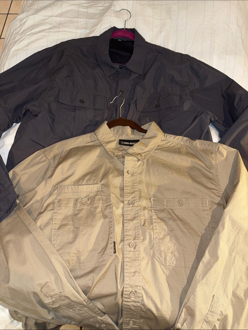 Lot of 2 men’s long sleeve button down shirts size L